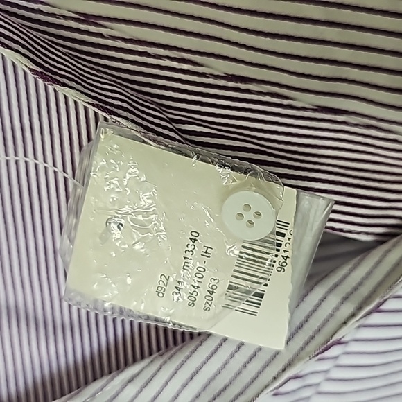 Lane Bryant Office purple striped long sleeve button down NWT size 26 - Picture 3 of 7